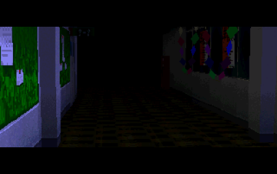 Dark school corridor